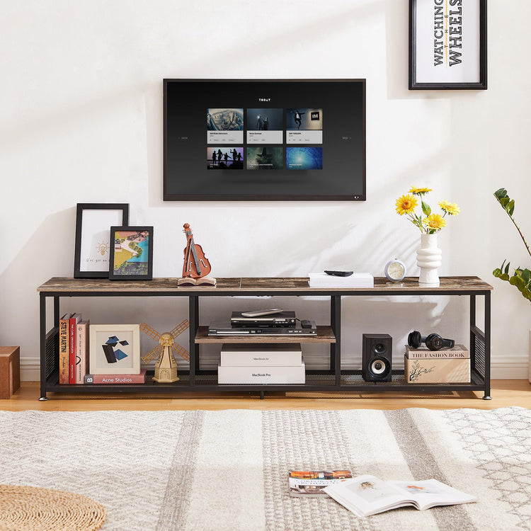 TV Stand for Televisions up to 80 Inch 70" Entertainment Center with Open Storage Shelves for Living Room