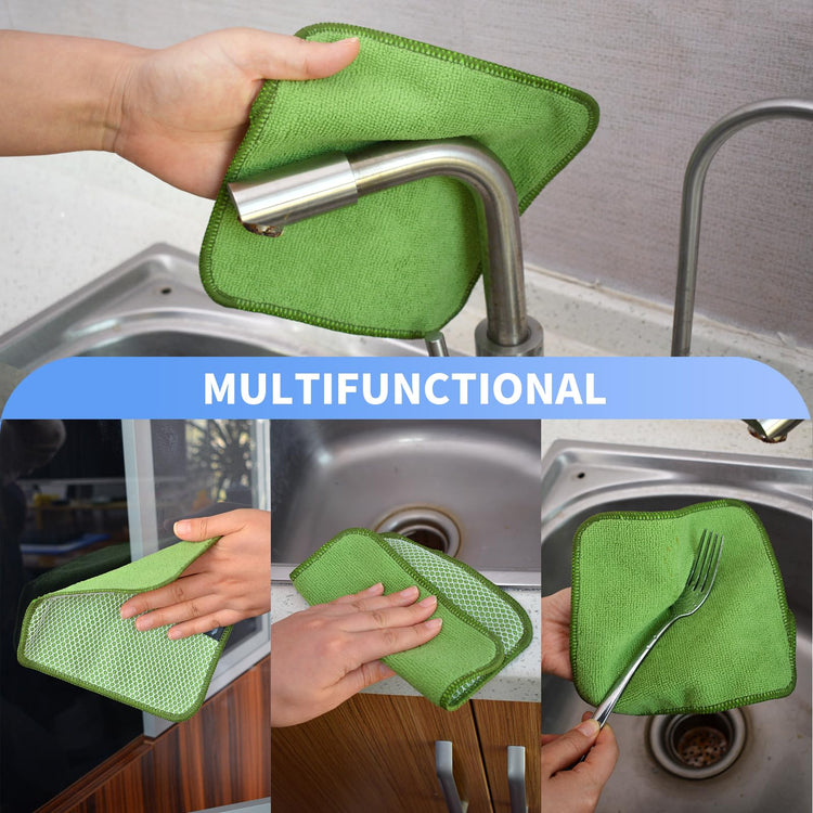 Dish Cloths for Washing Dishes with Scrub Side (9 Count)