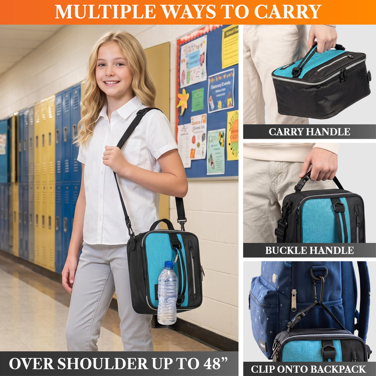 Insulated Lunch Bag for Men Women Kids