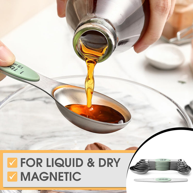 Stainless Steel Magnetic Measuring Spoons Set of 8 (8 Count)