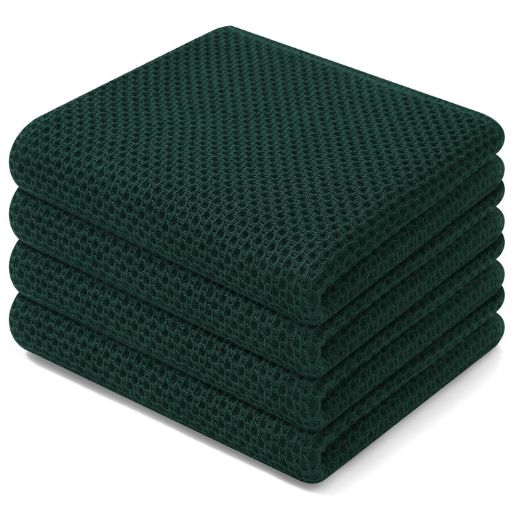 100% Cotton Waffle Weave Kitchen Dish Towels 4 (4 Count)