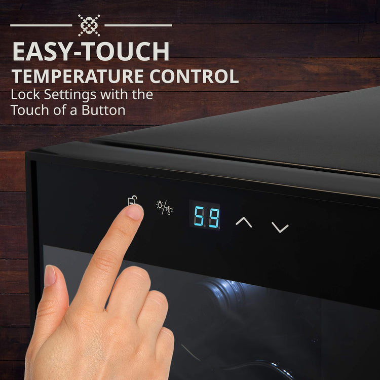 18 Bottle Compressor Wine Cooler Refrigerator with Wi