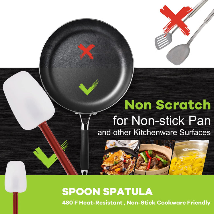 Commercial Spoonula Rubber Spatula Set (2 Count)