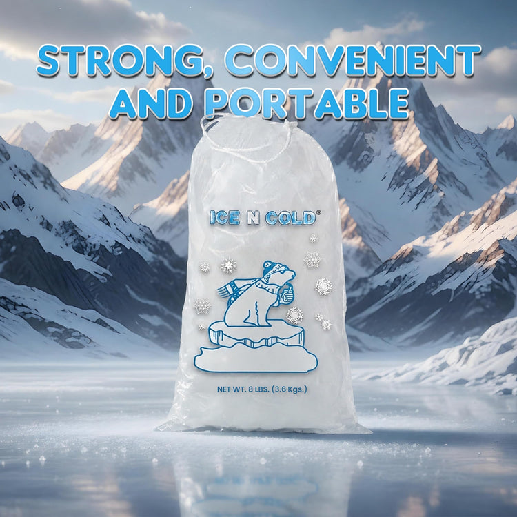 8lb (400 ct) Ice Bags with Cotton String 37 Micron Commercial & Food Grade LDPE, BPA-Free, Freezer Safe Plastic, 11" x 18" Bolsas Hielo, Bolsas Para Hielo, Ice Cube Machine Storage Bag (400 Count)