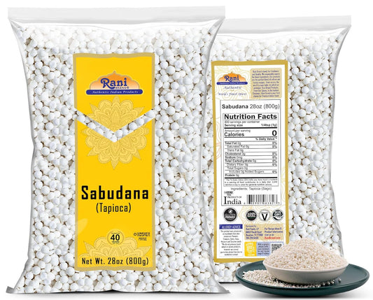 Rani Sabudana (Tapioca/Sago) Pearls 28oz (800g) ~ All Natural | Vegan | No Colors | NON-GMO | Indian Origin - Nestoria