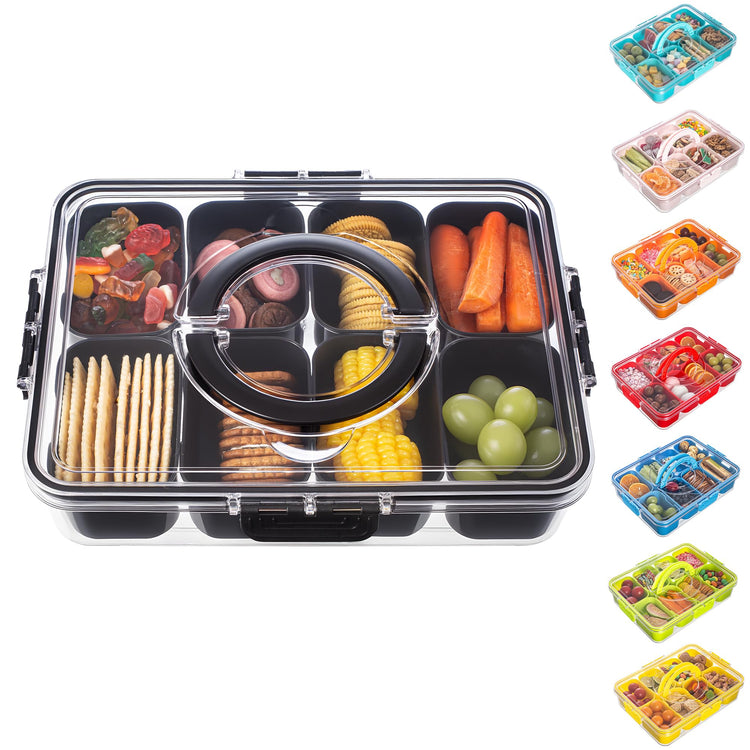 Divided Serving Tray with Lid and Handle