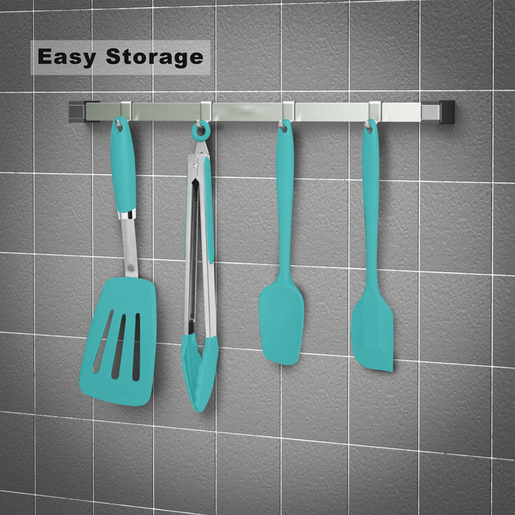 5 Piece Silicone Spatulas Set with Tongs