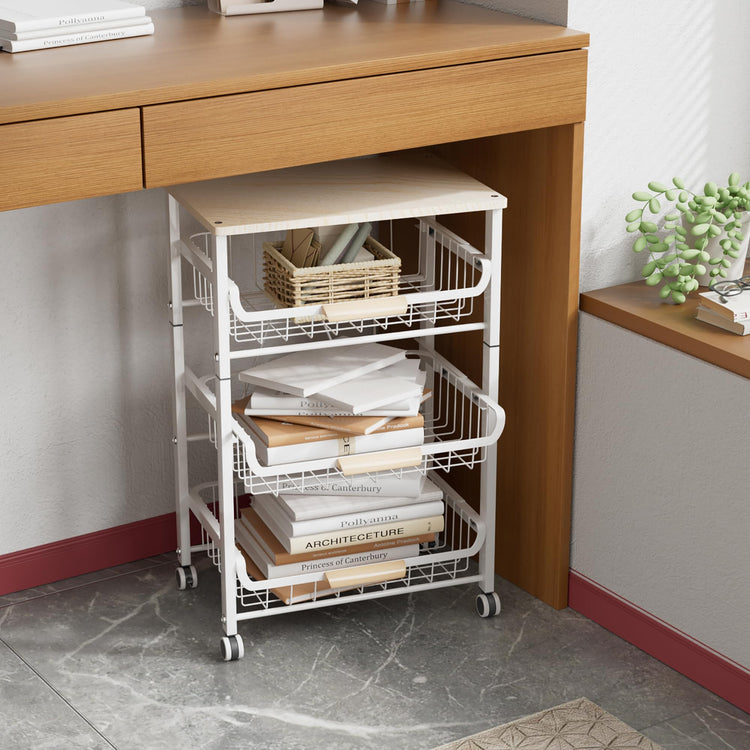 4 Layer Fruit Basket Kitchen Food Storage Organizer and Storage Rack