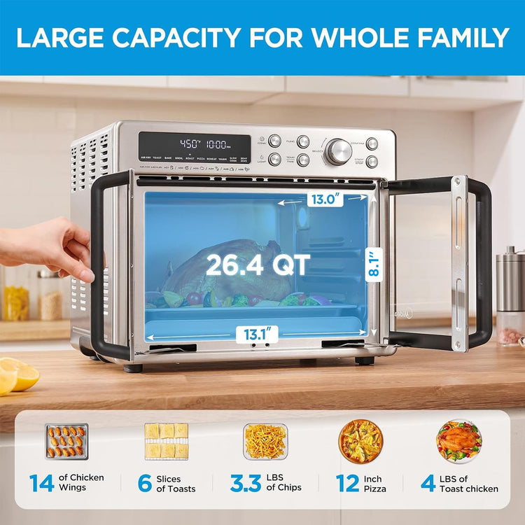 Flexify Classic French Door Toaster Oven Air Fryer Combo