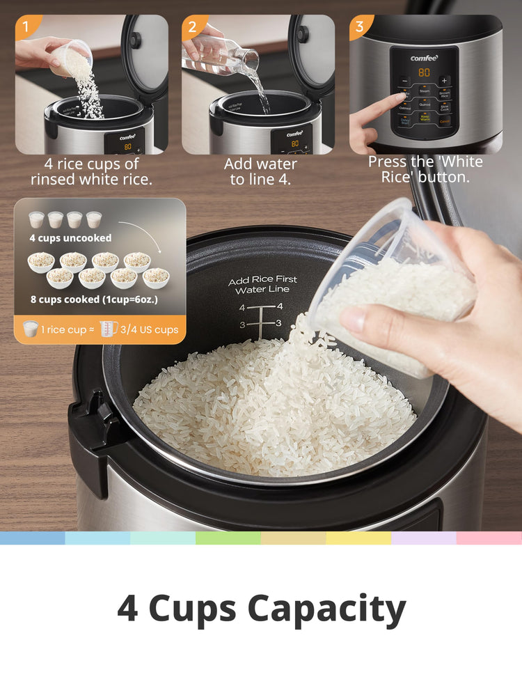 Rice Cooker with 6 Functions
