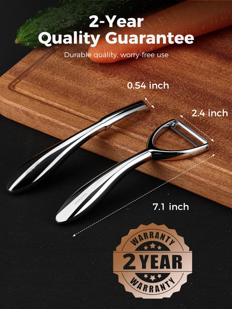 Premium 304 Stainless Steel Peeler Set (2 Count)
