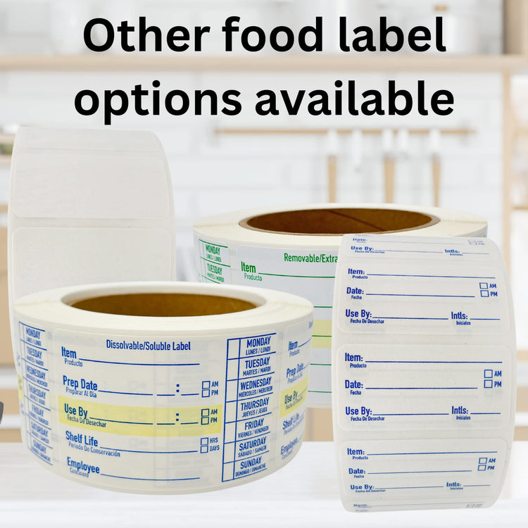 2x1 Dissolvable Food Labels