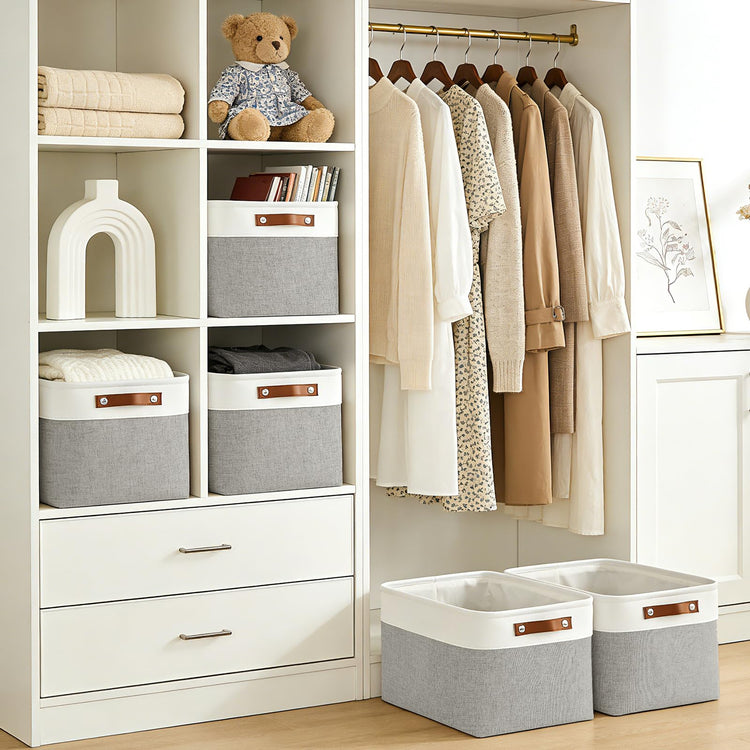 Storage Bins Large Fabric Storage Baskets for Shelves 3 Pack (3 Count)