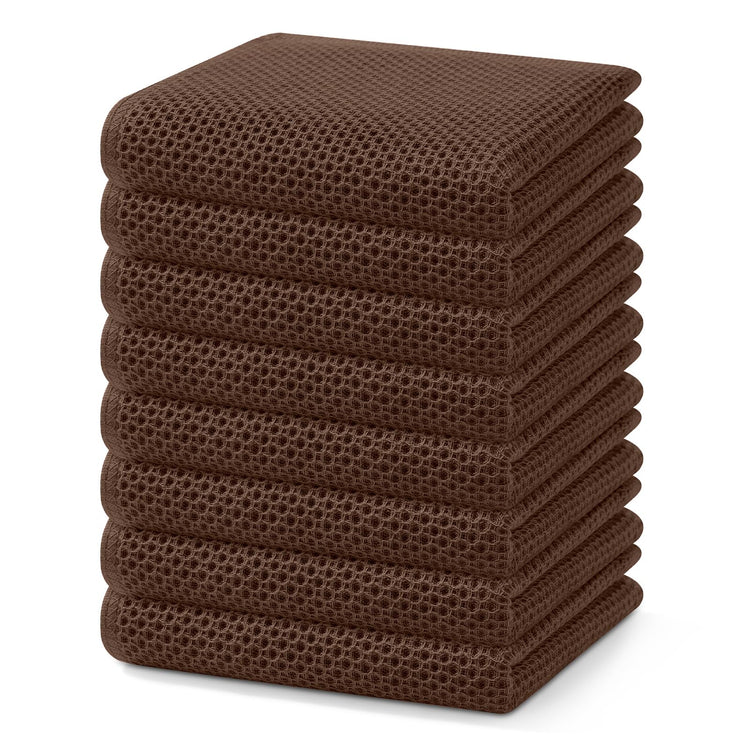 100% Cotton Waffle Weave Kitchen Dish Towels 8 (8 Count)