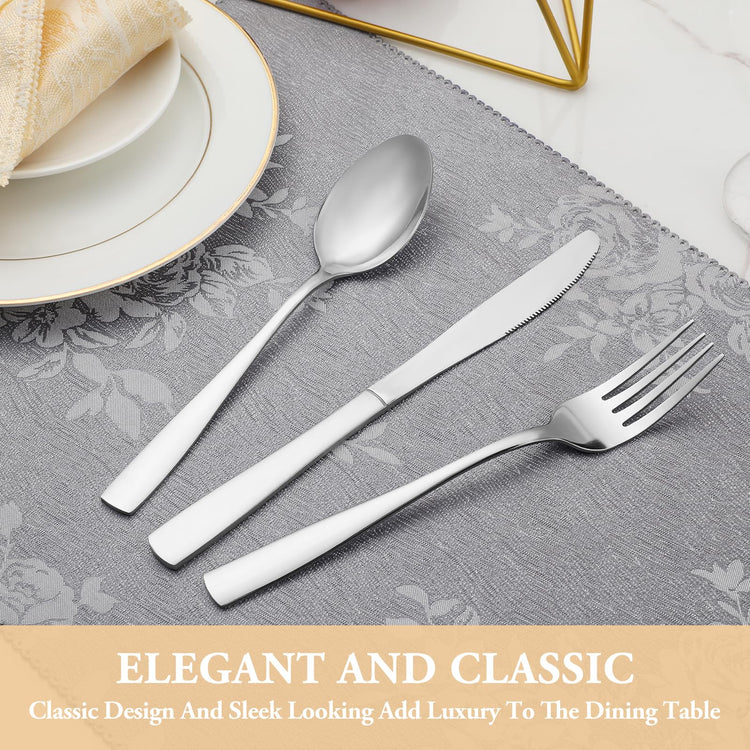 30 Piece Silverware Set Service for 6 (30 Count)