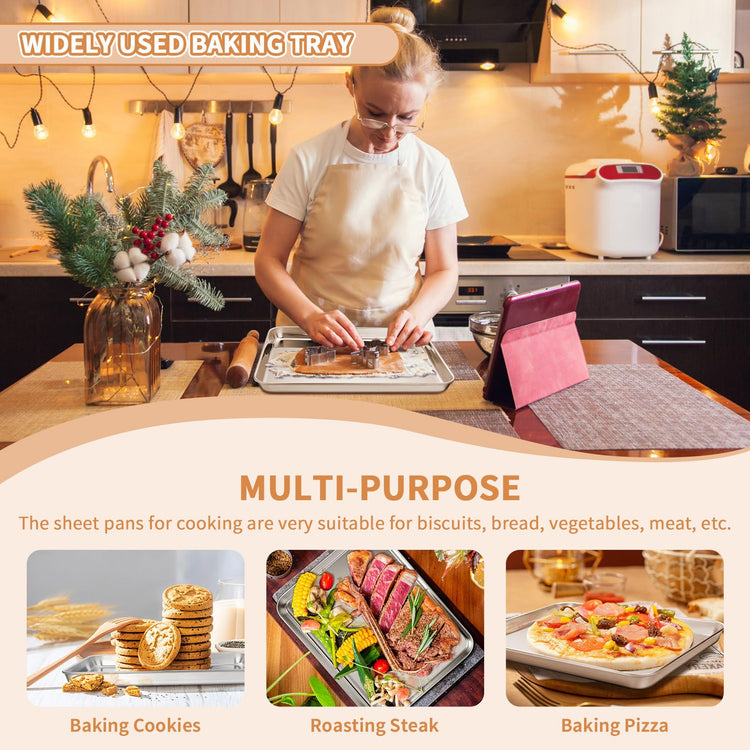 Stainless Steel Baking Sheet Pan Set of 2