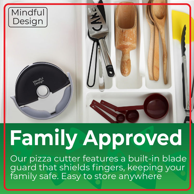 Pizza Cutter Wheel with Protective Blade Cover