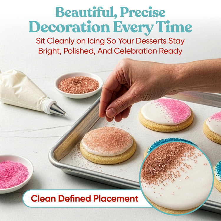 Rose Gold Sanding Sugar for Baking & Cookie Decorating (5 Ounce)