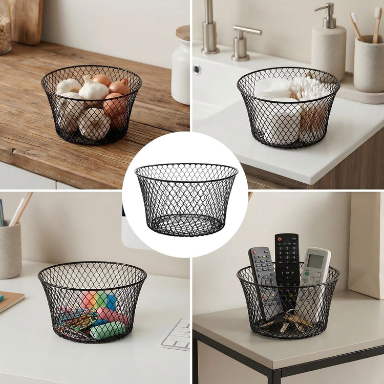 6 Pack Metal Wire Baskets for Kitchen Storage (6 Count)