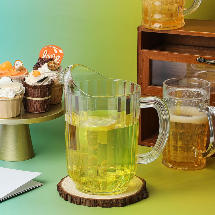 Tessco 1 Pcs Plastic Pitchers 60 Oz Clear Water Beer Jug Large