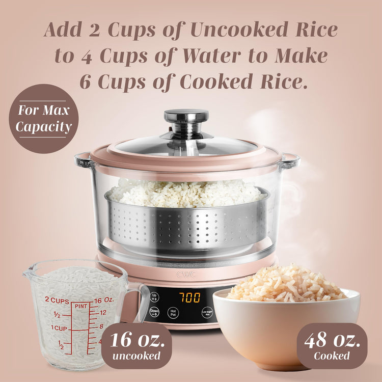 Glass Mini Low Carb Rice Cooker