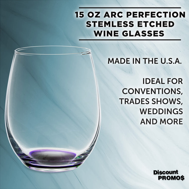 Stemless Wine Glasses in Bulk by ARC Perfection (10 Count)