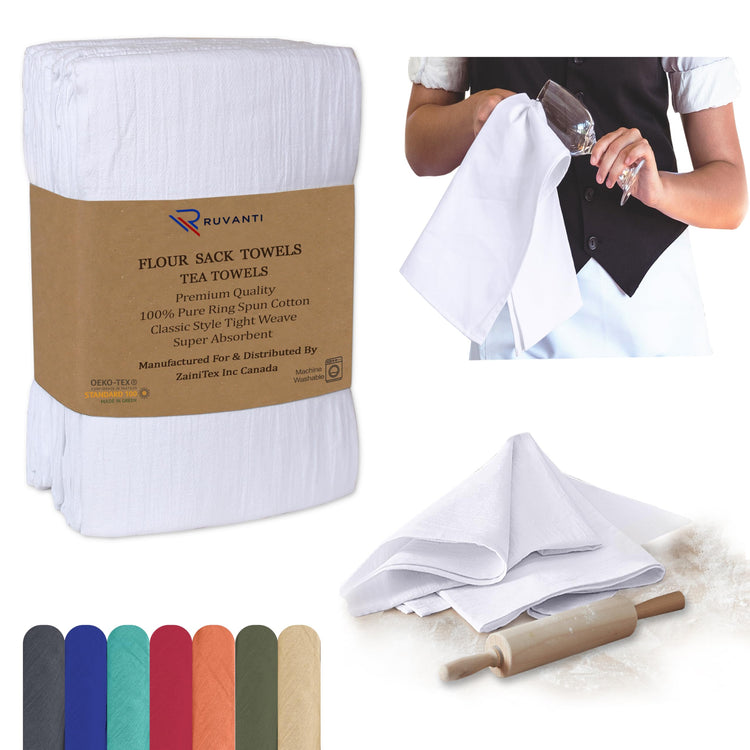 Flour Sack Towels 12 Pack 28”x28” (12 Count)
