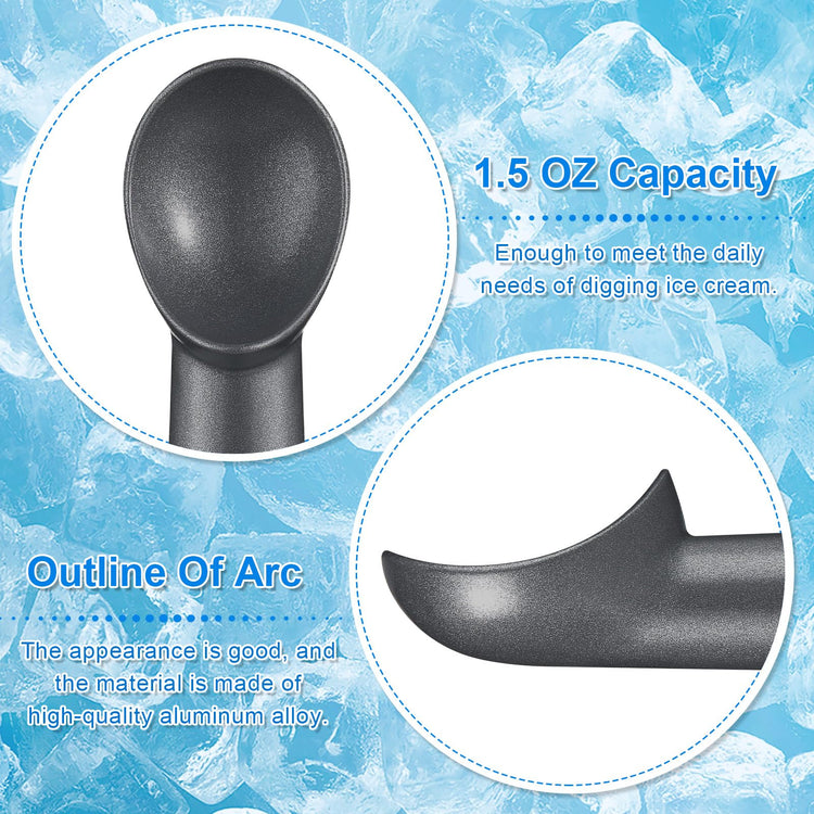 3 Pieces Ice Cream Scoop 7 Inches Nonstick Anti Freeze Ice Cream Scooper with Comfort Handle Aluminum Alloy Design Professional Ice Cream Scoop Easy Clean for Gelato Cookie Sorbet (3 Count)