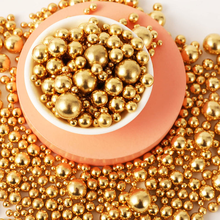 Gold Pearl Sugar sprinkles (4.58 Ounce)