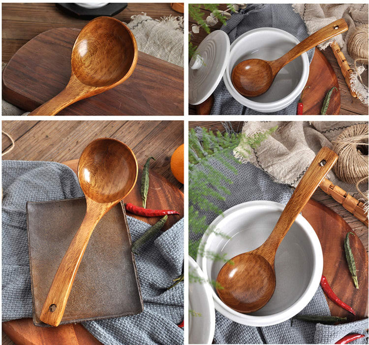 Wooden Ladle with Long Handle