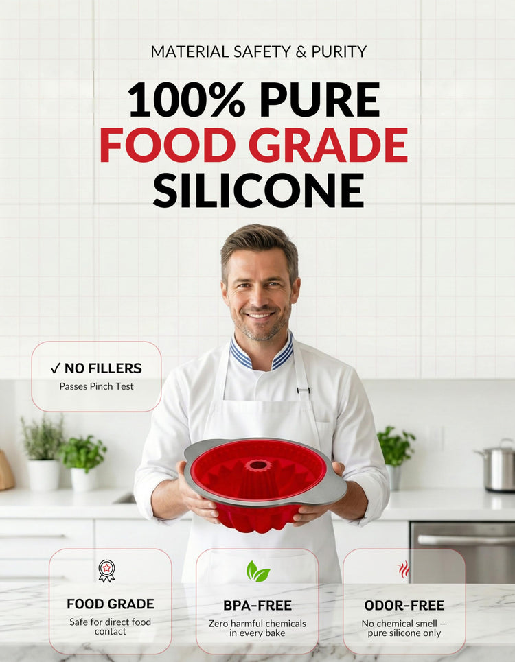 Premium Non Stick Silicone Pound Cake Pan