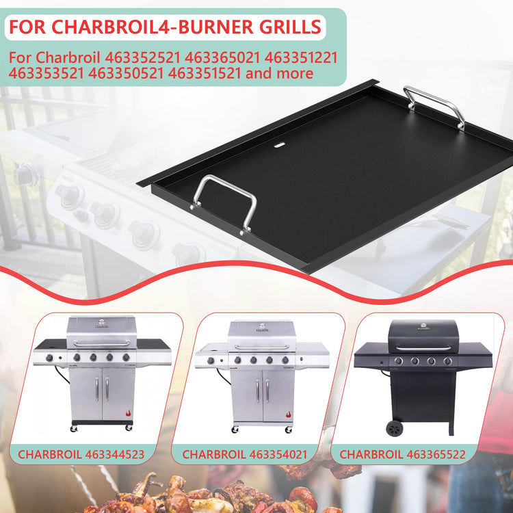 463365021 Full Size Griddle Insert for Charbroil Performance 4 Burner Grill 463365522 463354021 463352521 Parts Carbon Steel Flat Top Griddle Plate for Charbroil G426