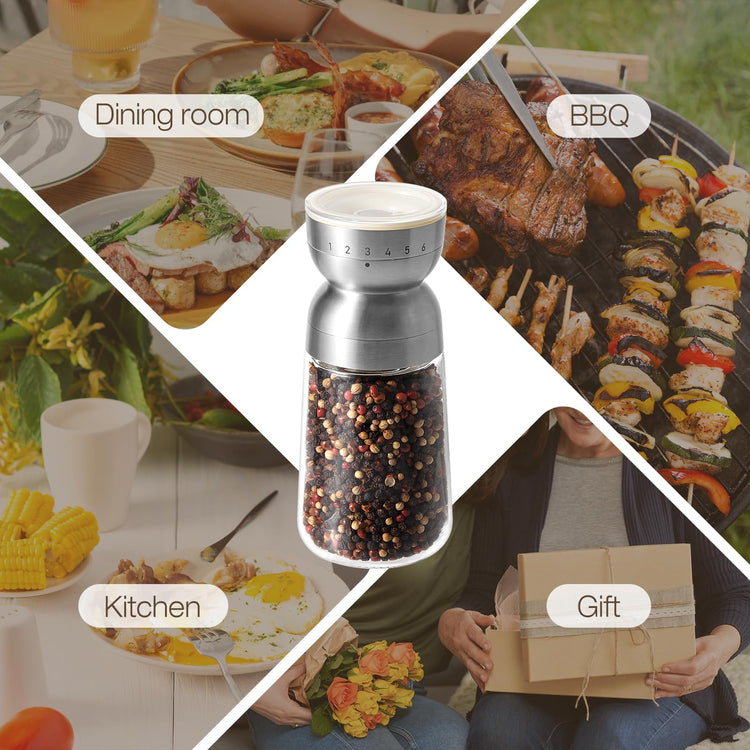 Pepper Grinder Salt Grinder Manual (2 Count)