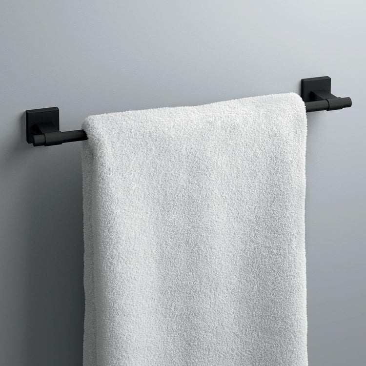 Franklin Brass Maxted (1-Pack) 18" Towel Rack for Bathroom, Matte Black Towel Bar for Bathroom Wall Kitchen Towel Holder Rod Wall Mounted Bathroom Accessories MAX18-FB