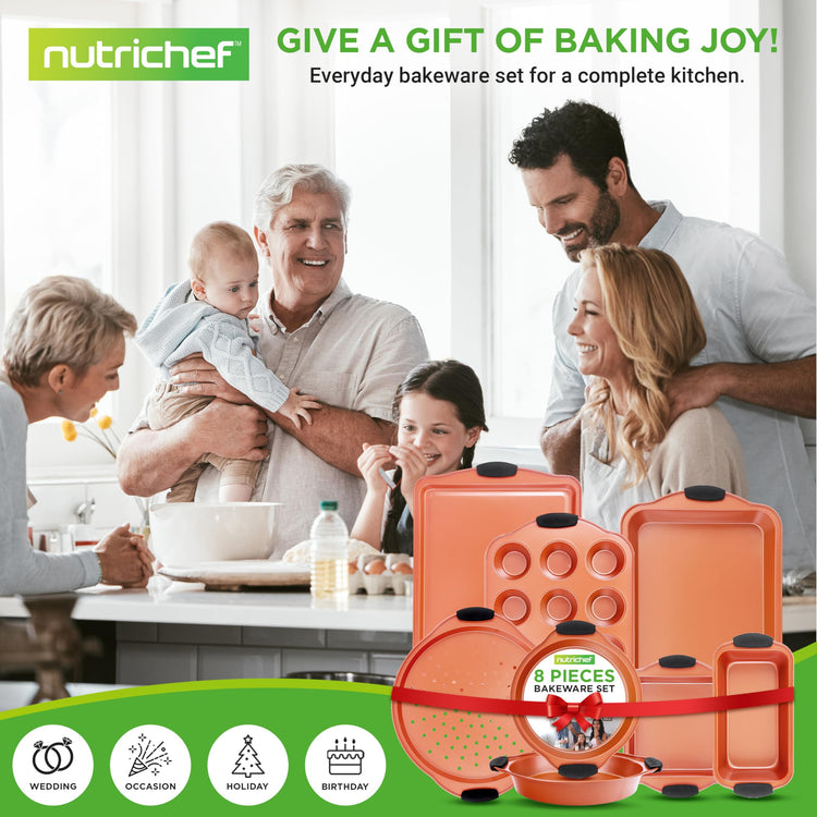 8 Piece Baking Pans Set
