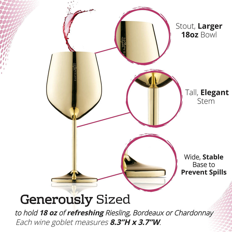 Stainless Steel Wine Glass (2 Count)
