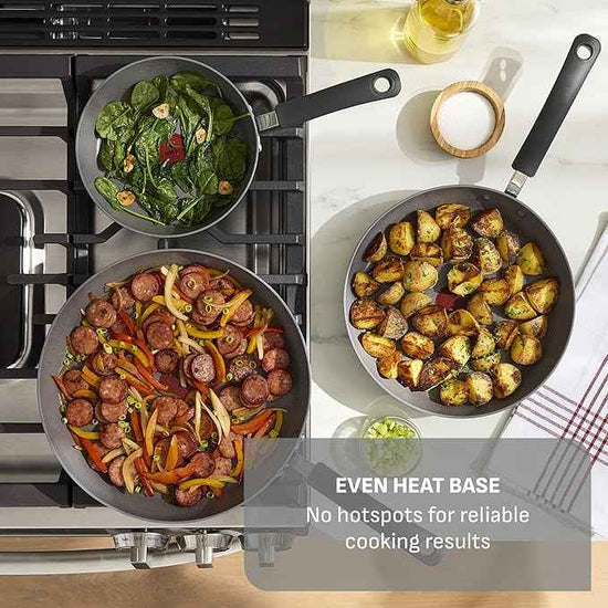 T-Fal Ultimate Hard Anodized Nonstick 13 Piece Cookware Set, Oven Safe Up to 400°F, Pots and Pans Set, Includes Frying Pans, Saucepan, Stockpot, Cooking Utensils, Grey