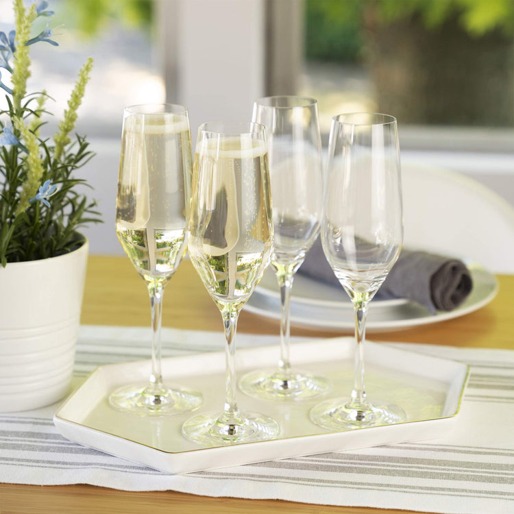 Style Champagne Flutes (4 Count)