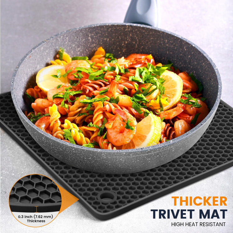 Silicone Trivet Mats 4 Heat Resistant Pot Holders Multipurpose Non