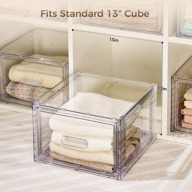9 Pack Clear Stackable Storage Drawers 15QT (9 Count)