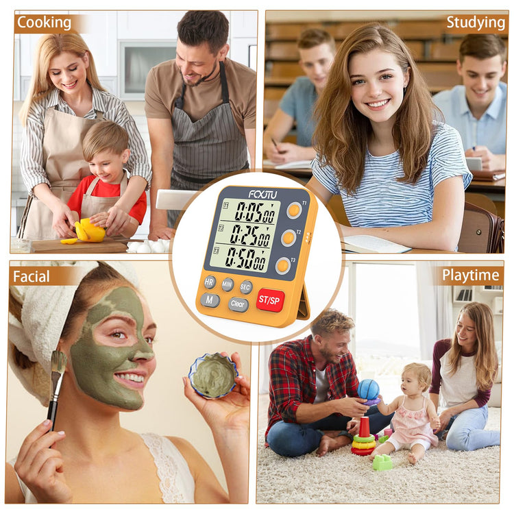 Digital Dual Triple Kitchen Timer