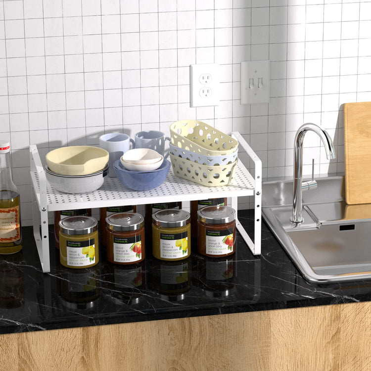 Expandable Cabinet Storage Shelf Organizer Rack