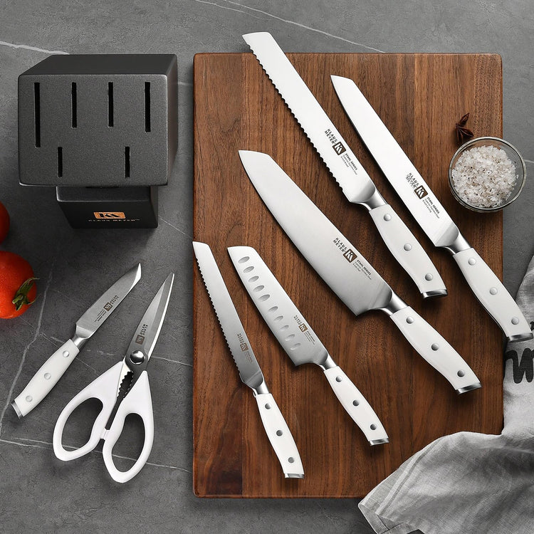 Stahl 8 Piece German Steel Kitchen Knife Block Set (8 Count)