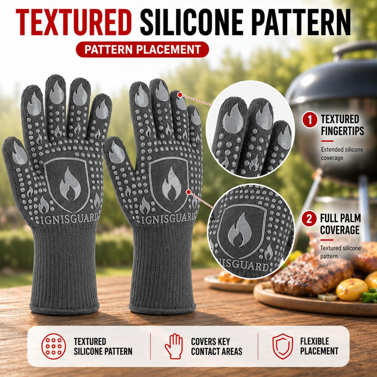 BBQ Gloves Heat Resistant Grill Gloves (2 Count)