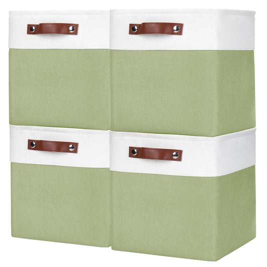 Collapsible Fabric Storage Cubes 11x11 Cube Storage Bins (4 Count)