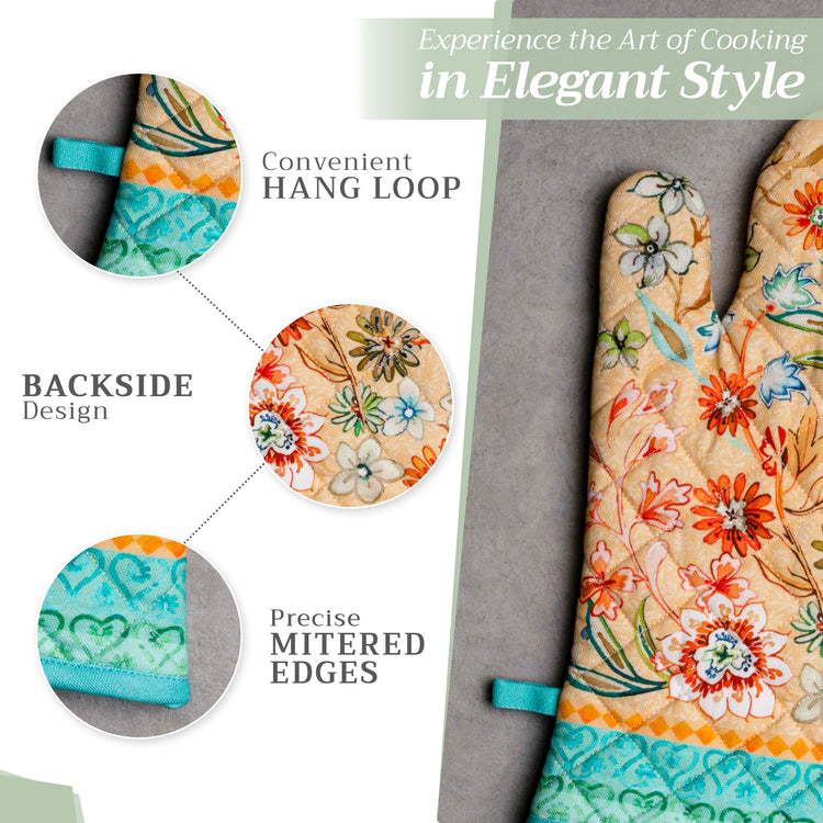 100% Cotton Oven Mitt & Pot Holder Set (2 Count)