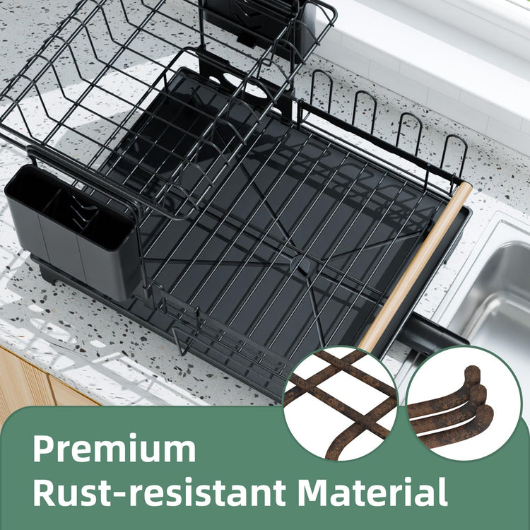 2 Tier Dish Rack with Drainboard