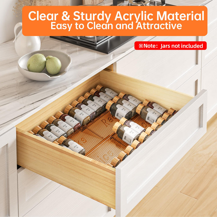 Spice Drawer Organizer (4 Count)