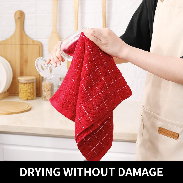100% Cotton Terry Kitchen Towels (6 Count)