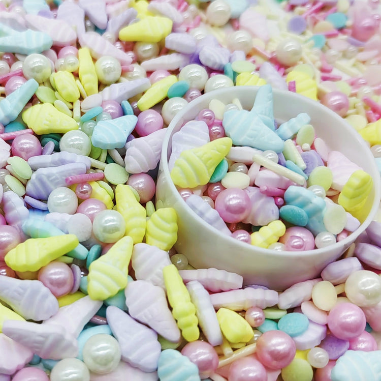 Ice Cream Sprinkles Candy Mix Size Edible Pearls Cake Decorations Cupcake Toppers Cookie Decorating Perfect for Wedding Party Valentine Halloween Christmas Supplies 4.58OZ (4.58 Ounce)